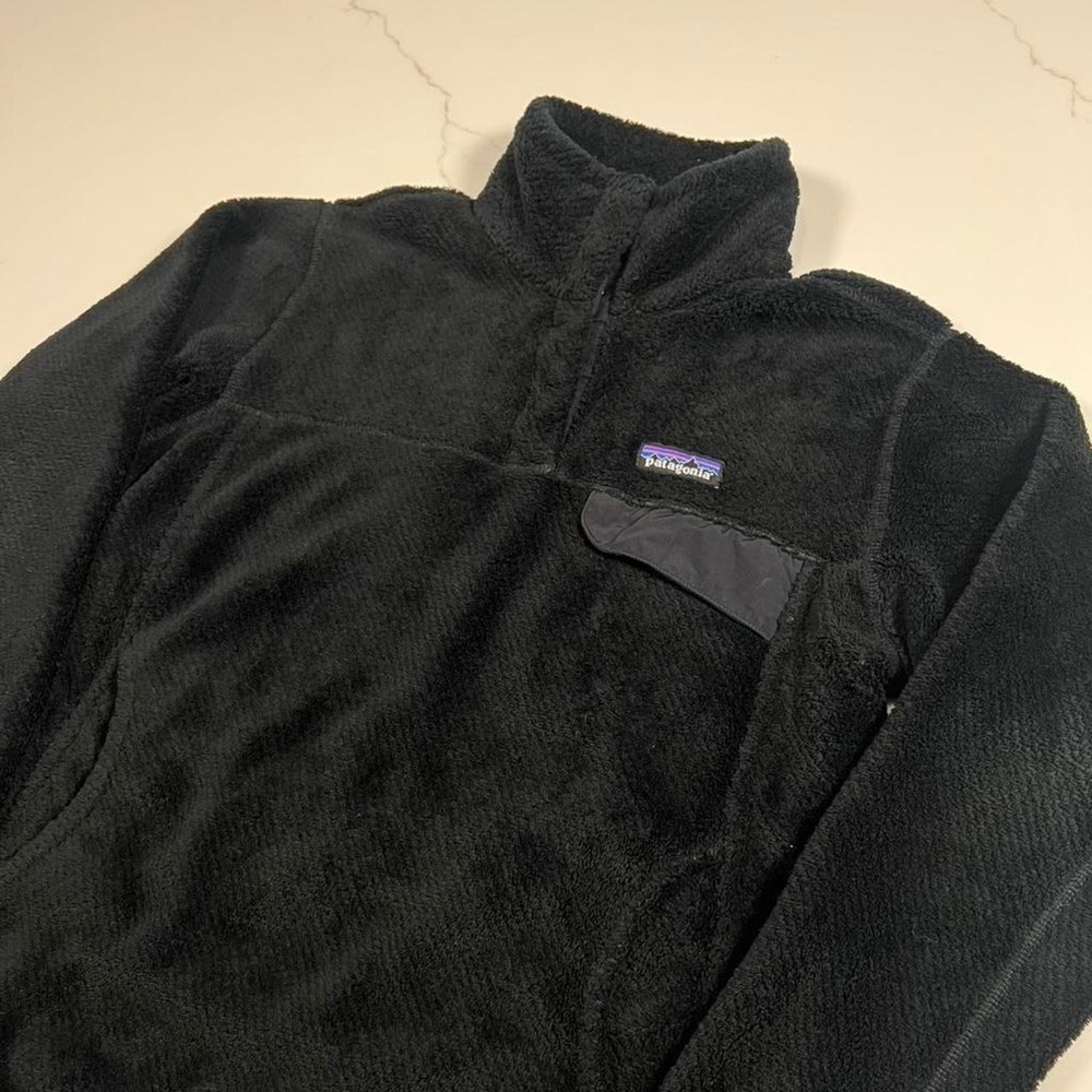 Patagonia Re-Tool Snap-T Pullover Womens Black Fleece Medium 25442
